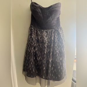 Strapless mini dress
